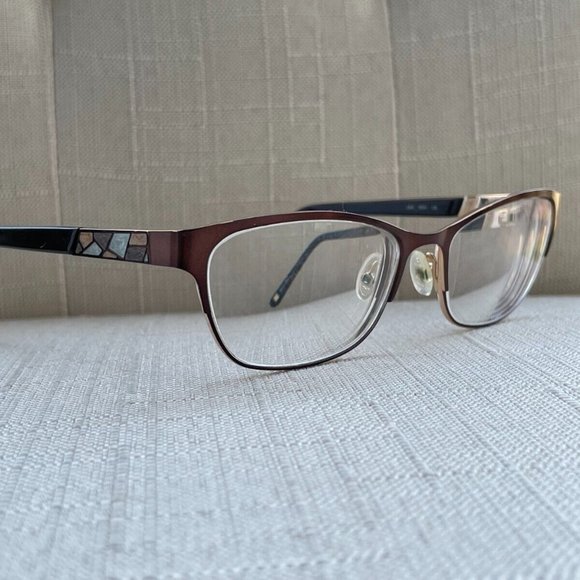 Liz Claiborne Accessories - Liz Claiborne Women Eyeglasses Frame Brown Tone Metal Frame Glasses L624 ORF4